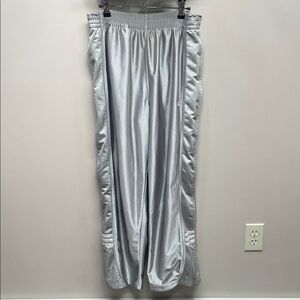 Vintage Adidas Silver Full Button Breakaway Retro Polyester Track Pants S